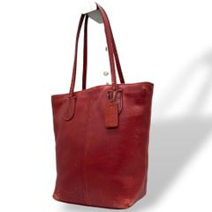 コーチ COACH トートバッグ オールドコーチ ハンドバッグ ワンショルダー 赤 レッド レザー 本革 肩掛け可 自立可 ロゴタグ 7304 レディース