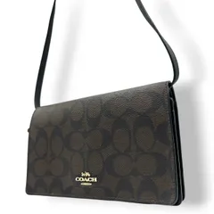 コーチ シグネチャー お財布ショルダーバッグ 76769 PVC レザー ブラウン レディース ポシェット ウォレット 斜め掛け可 クロスボディ ミニバッグ COACH クラシックデザイン ポップアップ メッセンジャー s12