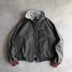 80s/woolrich/ウールリッチ/シェルドジャケット/裏フリース/紺タグ/スタンドカラー/立ち襟/短丈/ツートーン/グレー/L程度/jmaple