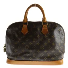 LOUIS VUITTON (ルイヴィトン) モノグラム アルマPM ハンドバッグ ブラウン ゴールド金具 レザー×PVC M40878