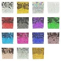 【1】TRS スパンコール 100個 クリアボードセット 300×300mm シルバー ゴールド レインボー レッド ブラック パープル グリーン ライトブルー ローズレッド ホワイト