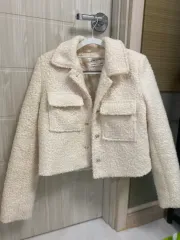 アイボリー ボア ツイード ジャケット