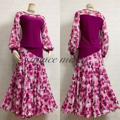 MERRY】新品 社交ダンス トップス 紺 ネイビー ワルツ 長袖 パーティ