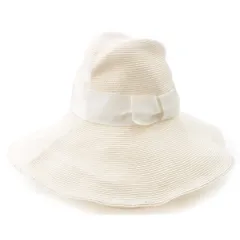 中古美品】Gucciグッチ 麦わら帽子 ホワイトパール装飾GGロゴ 2026年