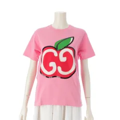 グッチ 20年 コットン GGアップル スパンコール 半袖Ｔシャツ トップス 580762 ピンク XXS【中古】 グッチ 20年 コットン GGアップル スパンコール 半袖Tシャツ トップス