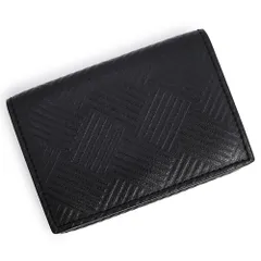 ボッテガヴェネタ イントレチャート エンボス スモール コンパクト 三つ折り財布 カーフスキン レザー ブラック ネロ シルバー金具 592678 BOTTEGA VENETA（未使用　展示品）