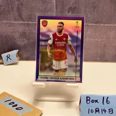 2020-21 Topps Merlin Pierre-Emerick Aubameyang 258/299 Arsenal FC Purple Refractor Parallel カード
