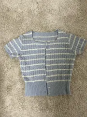 半袖 ボーダー柄 ニット