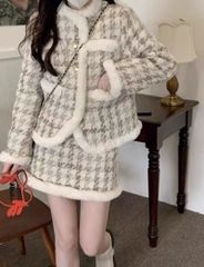 美品フランシュリッペyukiemonビジュー パール ノーカラージャケット3L