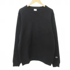 チャンピオン CHAMPION 美品 9オンス USA製 スウェット トレーナー ワンポイント ロゴ クルーネック 裏起毛 厚手 Mサイズ 黒 ブラック