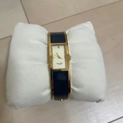 特別セール【美品】kate spade New York バングルウォッチ ゴールド×ネイビー 専用BOX付き