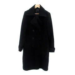 ミッシュマッシュ MISCH MASCH ピーコート Pコート オープンカラー ロング丈 カシミヤ混 黒 ブラック /HO17のサムネイル