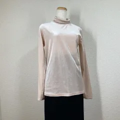 【ナノユニバース】ベロアカットトップス 　ニット アイボリー　F　LB.04　Y2K　フェアリーグランジ　バレエコア　ブロークコア