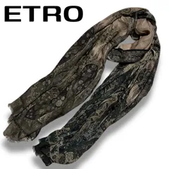 ETRO エトロ ストール マフラー モダル90% カシミヤ10% イタリア製 高級 ペイズリー 薄手 春秋冬 メンズ レディース 兼用 大判 ショール 防寒 通勤 通学 上品 定番 人気 ブランド ギフト 贈り物 秋冬 小物 コーデ 001255H