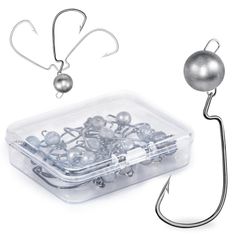 Goture ジグヘッド 釣り用フック 約60pcs 海釣り 船釣り バス釣り 各種重さ R1268