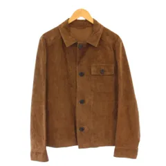 サルヴァトーレフェラガモ Salvatore Ferragamo シャツジャケット スエード アウター 羊革 50 茶 /KHのサムネイル