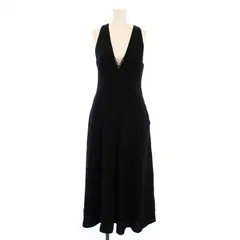 アレキサンダーワン ALEXANDER WANG ワンピース ロング ノースリーブ Vネック 0 黒 /BM