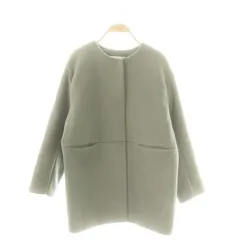 ジャーナルスタンダード レリューム JOURNAL STANDARD relume 22AW 別注 LANA WOOL140 ノーカラーコート アウター 36 グリーン /DF ■OS