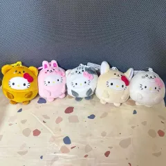 DAISO ハローキティ キティ ぬいぐるみ キーホルダー うさぎ 猫 アザラシ リス クマ サバクギツネ