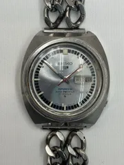 N 処分価格【中古】レア SEIKO 5 スポーツ シルバー文字盤 自動巻き セイコー