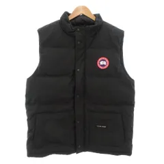 カナダグース CANADA GOOSE 美品 FREESTYLE CREW VEST フリースタイル クルーベスト ダウン XL ロゴ 黒 ブラック 2054M /AE