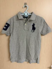 POLO RALPH LAUREN ポロラルフローレン グレー 白 半袖 カラーTシャツ (男の子)