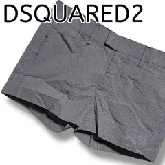 DSQUARED2 ディースクエアード ショートパンツ ハーフパンツ 38 IT 31インチ相当 メンズM グレー 千鳥格子 チェック柄 イタリア製 上品 大人カジュアル ポリエステル 高級 人気 夏服 001261H