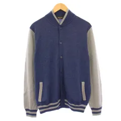 ロロピアーナ Loro Piana ニットカーディガン 長袖 バイカラー ストレッチ シルク カシミヤ 52 紺 ネイビー グレー /BBのサムネイル