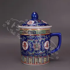 【希少蔵品】景德鎮手描き食器　萬壽無疆柄　お碗＆ソーサー＆レンゲ　6点セット 2026年最新】景徳鎮 れんげの人気アイテム - メルカリ