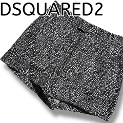 DSQUARED2 ディースクエアード スイムショーツ ショートパンツ 38 IT 31インチ相当 メンズM ブラック ホワイト 水玉 ドット柄 シルク100% イタリア製 高級 夏 海 プール 人気 001262H