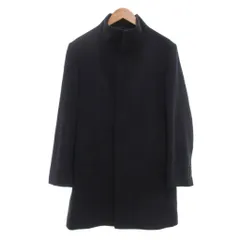 コムサデモードメン COMME CA DU MODE MEN 美品 スタンドカラーコート ミドル丈 アンゴラ M 紺 ネイビー /KR