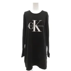 カルバンクライン CALVIN KLEIN SLEEPWEAR  Tシャツ チュニック丈 長袖 M 黒 /NLのサムネイル