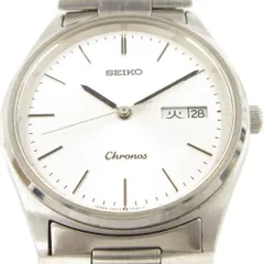 セイコー SEIKO クロノス 腕時計 5H23-7D40 アナログウォッチ クォーツ カレンダー シルバーカラー /AE