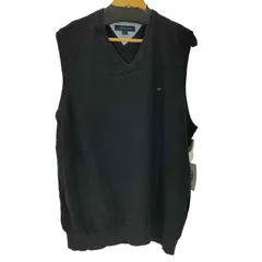 トミーヒルフィガー TOMMY HILFIGER コットンニットベスト レディース import：XXL 