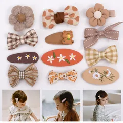 【在庫処分】ヘアピン 子供 ベビー ヘアクリップ キッズ おしゃれ 赤ちゃん 髪留め ヘアアクセサリー 女の子 リボン かわいい 前髪クリップ 髪飾り ピン留め 痛くない ベビークリップ アクセサリー 10点 セット 卒園式 髪留め 卒園式 お食い初め プレゼ