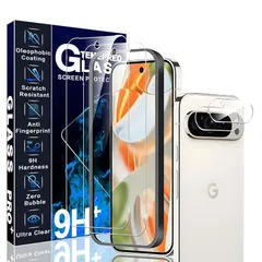 対応 Google Pixel 9 pro フイルム【2+2+1枚セット-国産AGC旭硝子 - 高 品質 】グーグルピクセル 9 pro ガラスフイルム + レンズ 保護フィルム+ガイド枠付き Google Pixel9pro 液晶 保護フィルム 強化ガラス 