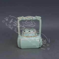 新年ギフト元 青花麒麟送子紋茶缶 景徳鎮 陶磁器 装飾品 現代工芸品