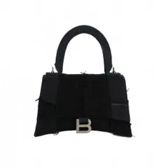 【中古】バレンシアガ BALENCIAGA HOURGLASS アワーグラス スモールバッグ ショルダーバッグ デニム 再構築 黒 593546 バレンシアガ BALENCIAGA HOURGLASS アワーグラス スモールバッグ