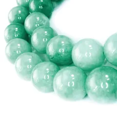 【特価商品】【天然石】翡翠 ヒスイ ブレスレット用 ビーズ 一連 10mm【約38粒入り】パワーストーン ジェイド 幸運 きらきらぷんぷん丸 NS-003