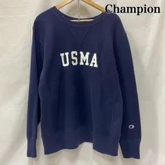チャンピオン BEAMS別注 リバースウィーブ 前ガゼット USMAプリントスウェット NAVY L メンズ L ISItems【USED】【古着】【中古】50148350