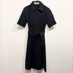 GIVENCHY シャツワンピース ベルト付き ブラック ストライプ ヴィンテージ サイズ36【送料込み】のサムネイル