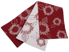 着物美人 送料込み 浴衣帯 長尺 日本製 半幅帯 四寸帯 細帯 夏帯 帯 浴衣帯赤 半幅帯赤 浴衣帯白 半幅帯白 浴衣帯向日葵 半幅帯向日葵 浴衣帯くすみ 半幅帯くすみ 浴衣半幅帯 浴衣帯女性 半幅帯女性 浴衣帯女の子【 臙脂 白 向日葵 】m461322k7