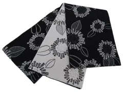 着物美人 送料込み 浴衣帯 長尺 日本製 半幅帯 細帯 四寸帯 夏帯 帯 浴衣帯黒 半幅帯黒 浴衣帯白 半幅帯白 浴衣帯向日葵 半幅帯向日葵 浴衣帯くすみ 半幅帯くすみ 浴衣半幅帯 浴衣帯女性 半幅帯女性 浴衣帯女の子【黒 白 向日葵】m461323k7