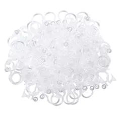 【数量限定】サムコス ノンホールピアス 約50ペア100個 クリア カン付き クリップ式 バネ式 樹脂製 半透明で目立ちづら イヤリングパーツ 耳穴なし ノンホールコンバーター アクセサリーパーツ 手作り DIY用