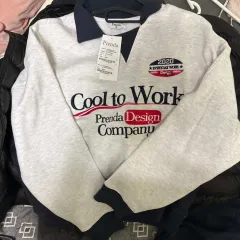 Prenda カラーネック スウェットTシャツ