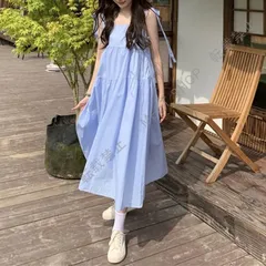 新品未使用 ティアード キャミワンピースロングワンピ 可愛い ノースリーブワンピース レディース体型カバー 無地リボンサマーワンピ ゆったり カジュアルフレアワンピ おしゃれ CZW1207P320