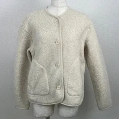 UNIQLO ユニクロ ボアジャケット フリースジャケット M アイボリー ふわもこ アウター　20251107-0013