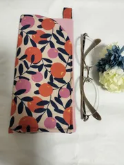 ハンドメイド　メガネケース　サンセットフルーツ　ピンク　B063