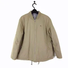 アーノルドパーマー Arnold Palmer リバーシブル アンブレラ キルティング ブルゾン ジャケット 中綿 ロゴ 刺繍 L 3 ベージュ グレー 美品