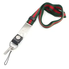 グッチ ネックストラップ シェリーライン グリーン 中古